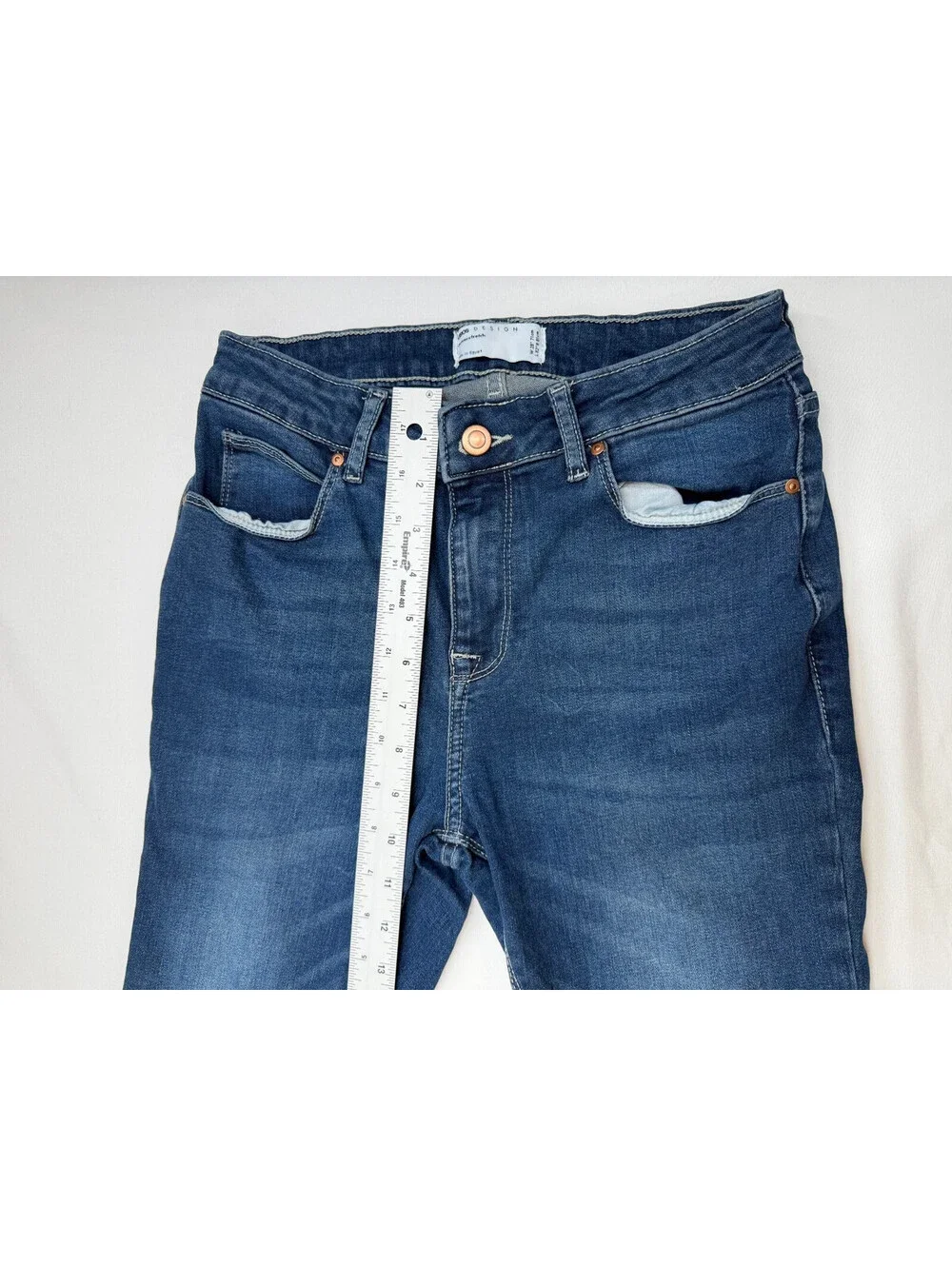 Asos Design Men's Skinny Jeans Slim Fit Dark Wash Stretch Mid-Rise Size 28 Blue